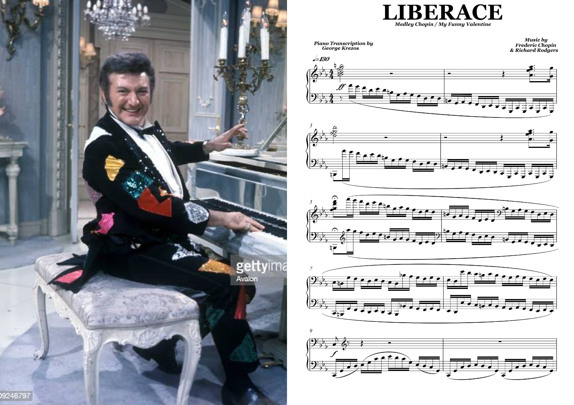 Liberace - Chopin Medley & My Funny Valentine | Piano Sheet Music  Soundtracks